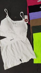 تصویر ست ورزشی زنانه Sweet Baby نیمتنه و شلوارک فری سایز 