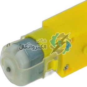 تصویر آرمیچر گیربکس پلاستیکی زرد تک شفت مدل 1A220 30 RPM 