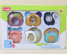 تصویر ست جغجغه و دندانگیر نوزادی ۶ عددی ویواکیدز 
