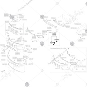 تصویر مه شکن جلو چپ هیوندای سانتافه کد اتاق DM جنیون پارت 2016 تا 2018 فیس لیفت - فروشگاه لوازم یدکی کالا یدک 