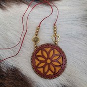 تصویر کیف دعا گردنی جای حرز چرم گردن آویز 