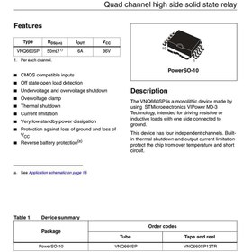تصویر آی سی سوئیچ قدرت SMD VNQ660SP 