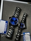 تصویر ست کاپلی کاسیو نقره ای آبی 