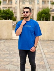 تصویر تیشرت باکسی نخ پنبه سایز L سبز کله غازی 