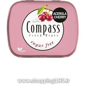 تصویر خوشبو کننده دهان compass با طعم گیلاس 14 گرم بدون شکر 