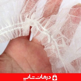 تصویر کلاه الیافی کلاه یکبار مصرف آکاردئونی سینا طب بسته 100 عددی 