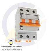 تصویر کلید مینیاتوری 4.5KA سه فاز 10 آمپر AEG 