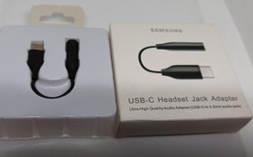 تصویر کابل تبدیل جک به Usb-c برند samsung jack adapter