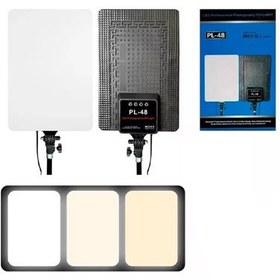 تصویر پنل نور ثابت سافت لایت مدل PL-48 همراه سه پایه 