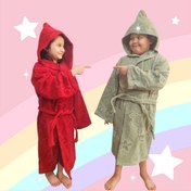 تصویر حوله تن‌پوش بچه‌گانه ماندگار سایز ۹۰ رنگ زرشکی 