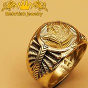 تصویر انگشتر مردانه طلا کد 4945 با سنگ اتمی 