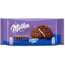 تصویر کوکی میلکا شکلاتی با طعم اورئو (milka) 156 گرم 