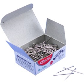 تصویر سوزن ته گرد دینگ لی مدل DL.718A بسته 50 گرمی Ding Li DL.718A Office Pins pack of 50g