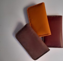 تصویر کیف کارتی چرمی زنانه و مردانه - خردلی ا Leather bag Leather bag