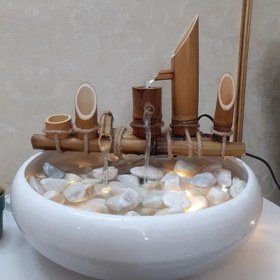 تصویر آبنما رومیزی دکوری مدل رز 