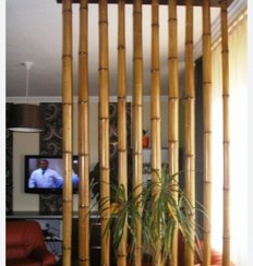 تصویر اجرای دکوراسیون داخلی منزل با چوب بامبو Performing home decoration with bamboo wood