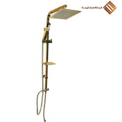 تصویر دوش حمام طلایی براق (G)داپ، مدل 1423 فلت 