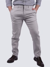 تصویر شلوار راحتی مردانه با جلو صاف در رنگ خاکستری روشن برند selected Men's Casual Comfort Flat Front in Light Grey