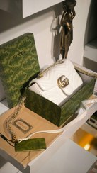 تصویر کیف برند گوچی چرم سفید زنانه فول پک مستر کوالیتی وارداتی کیوان - 23*13 Gucci