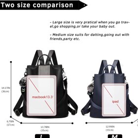 تصویر TcIFE Backpack Purse for Women Fashion School Purse and Hangbags Shoulder Bags Nylon Anti-theft Rucksack - ارسال 15 الی 20 روز کاری 