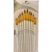 تصویر قلم مو چیتا آرت مدل گرد مجموعه 12 عددی 