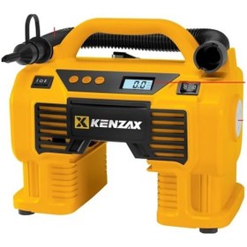 تصویر کمپرسور باد فندکي سه کاره برند کنزاکس5417 60 watt digital three-function cigarette lighter wind compressor, Kenzax
