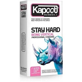 تصویر کاندوم کاپوت مدل Stay Hard بسته 12 عددی Kapoot Stay Hard Condom