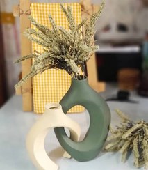 تصویر گلدان پلی استر دو قلو طرح تو دلی 