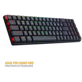 تصویر کیبورد گیمینگ ردراگون مدل ASHE Pro K626P-KBS Redragon K626-kbs RGB Mechanical Keyboard