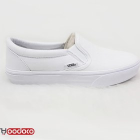 Van white slip on cheap womens