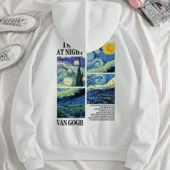 تصویر هودی نقاشی ونگوگ (شب پرستاره) 