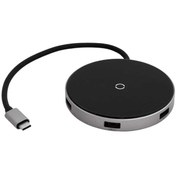 تصویر شارژر وایرلس و هاب چهار پورت بیسوس Baseus WXJMY-0G 