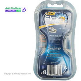 تصویر تیغ اصلاح آقایان فلکس 3 تیغه بیک 3 عدد FLEX 3 BLISTER FOR MEN BIC