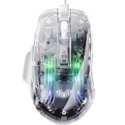 تصویر ماوس سیمی گیمینگ آولا مدل AULA S80 AULA TRANSPARENT WIRED MOUSE WIND S 80