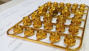 تصویر گل پیچ های رنگ طلایی جذاب موتورسیکلت 