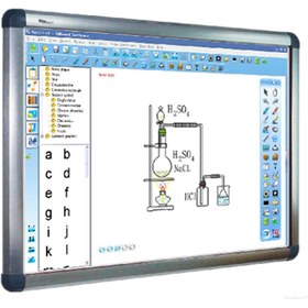 تصویر وایت برد هوشمند لمسی با قابلیت نمایش فیلم و عکس 