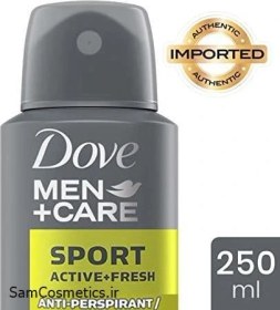 تصویر اسپری ضد تعریق آقایان اسپرت Sport حجم 250 میلی لیتر داو Dove Sport Mans Anti Sweat Spray 250 ml