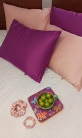 تصویر روبالشتی ابریشم first class رازکوک رنگ صورتی گل‌بهی Silk pillow cases