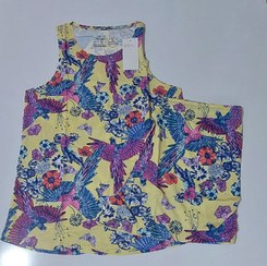 تصویر ست تاپ و شورتک زنانه نخ پنبه اچ اند ام قواره دار بنگلادشی Set Top and short H&M