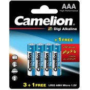 تصویر باتری قلمی و نیم قلمی کملیون مدل Digi Alkaline بسته 8 عددی ا Camelion Digi Alkaline AA and AAA Battery Pack Of 8 Camelion Digi Alkaline AA and AAA Battery Pack Of 8