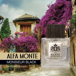 تصویر ادکلن مانژر بلک آلفا مونته مردانه 100 میل اصل ALFA MONTE EAU DE PERFUME HI QUALITY MONSIEUR BLACK For Man 100 ml