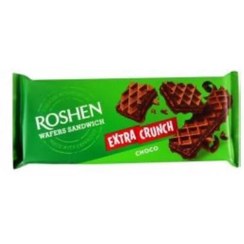 تصویر ویفر روشن ساندویچی 142 گرم طعم کاکائو Roshen extra crunch 