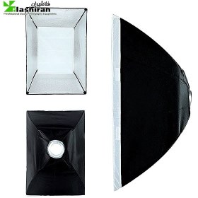 تصویر سافت‌باکس مستطیل ۹۰×۶۰ زنبوری Softbox with Grid 