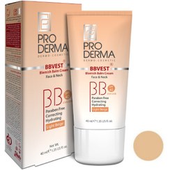 تصویر كرم پوشاننده و مرطوب كننده پرودرما پوست چرب و جوش دار رنگی 40 میل Pro Derma Bbvest Covering Cream Spf40