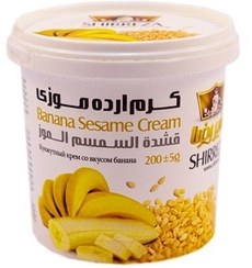 تصویر کرم ارده موزی شیررضا 200 گرمی Shirreza banana flour cream 200 grams