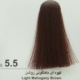 تصویر رنگ مو دوماسی سری ماهاگونی شماره 5.5 حجم 120 میلی لیتر رنگ قهوه ای ماهاگونی روشن رنگ مو دوماسی