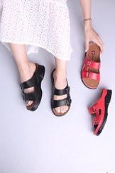 تصویر صندل طبی زنانه کد ۴۹۶ با پد مخصوص خارپاشنه مشکی 