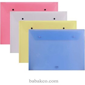 تصویر پاکت (پوشه)دکمه دار شفاف A3 کد A3-107T پاپکو 