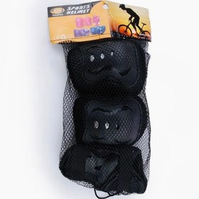 تصویر زانو بند والیبال دخترانه و پسرانه بچگانه ست اسکیت برد مچ پد آرنج 6 تکه ایمنی کودک YFHOME 