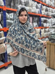 تصویر روسری برشکا پلیسه لمه دار 